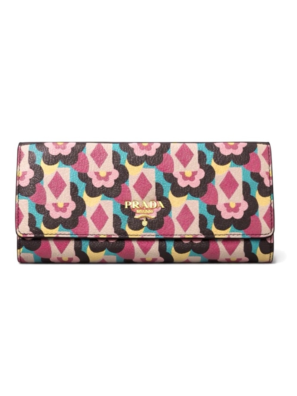 Prada RARE Limited Edition Multicolor Long Wallet EUC RETAIL $950+